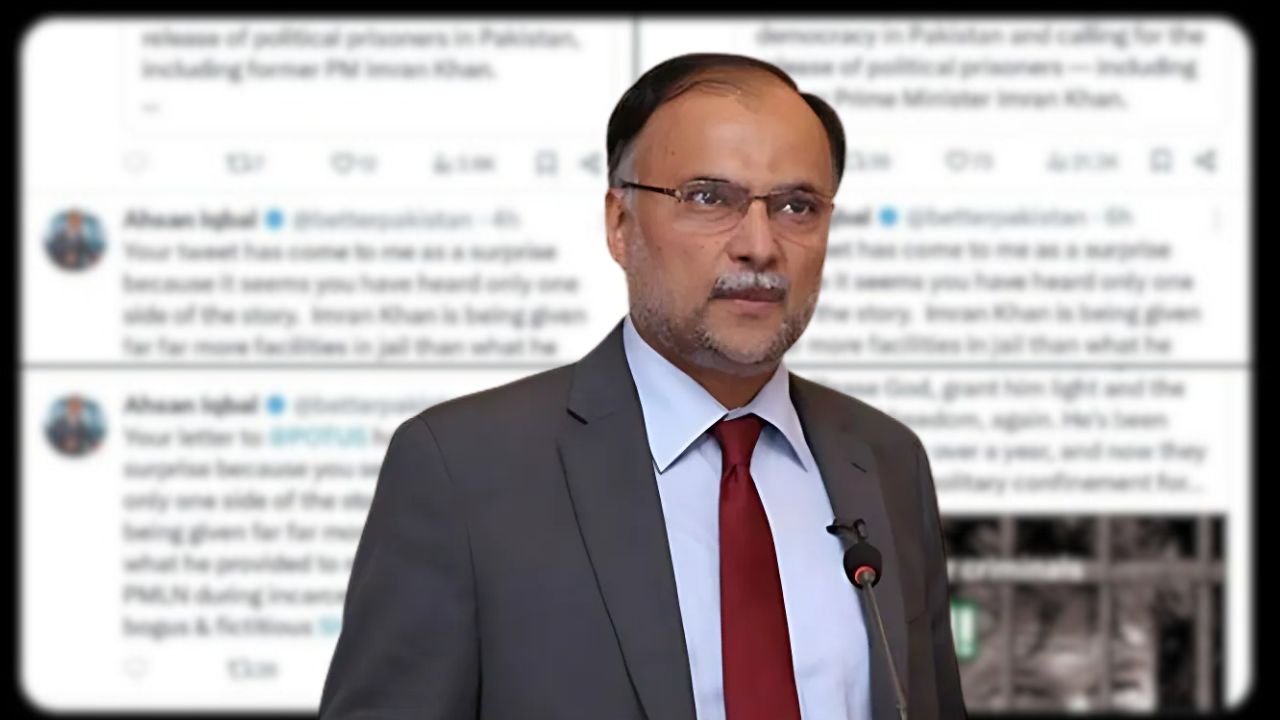 Why is Ahsan Iqbal spamming American Congressmen with same message on X?